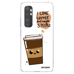 Átlátszó szilikon tok az alábbi mobiltelefonokra Xiaomi Mi Note 10 Lite - Cute coffee