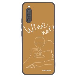 Fekete szilikon tok az alábbi mobiltelefonokra Sony Xperia 10 II - Wine not