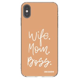 Átlátszó szilikon tok az alábbi mobiltelefonokra Apple iPhone XS Max - Boss Mama