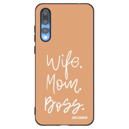 Fekete szilikon tok az alábbi mobiltelefonokra Huawei P20 Pro - Boss Mama