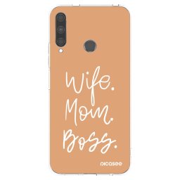 Átlátszó szilikon tok az alábbi mobiltelefonokra Huawei P40 Lite E - Boss Mama