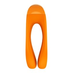 Satisfyer Candy Cane Black Orange - akkus, vízálló kétágú vibrátor
