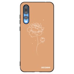 Fekete szilikon tok az alábbi mobiltelefonokra Huawei P20 Pro - Peonies