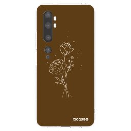 Átlátszó szilikon tok az alábbi mobiltelefonokra Xiaomi Mi Note 10 (Pro) - Brown flowers