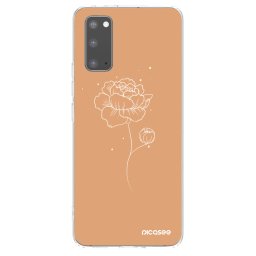 Átlátszó szilikon tok az alábbi mobiltelefonokra Samsung Galaxy S20 G980F - Peonies