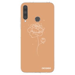 Átlátszó szilikon tok az alábbi mobiltelefonokra Huawei P40 Lite E - Peonies