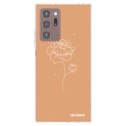 Átlátszó szilikon tok az alábbi mobiltelefonokra Samsung Galaxy Note 20 Ultra - Peonies