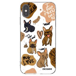 Átlátszó szilikon tok az alábbi mobiltelefonokra Apple iPhone XS Max - Frenchies