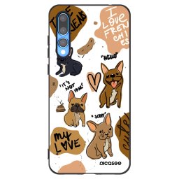 Fekete szilikon tok az alábbi mobiltelefonokra Huawei P20 Pro - Frenchies