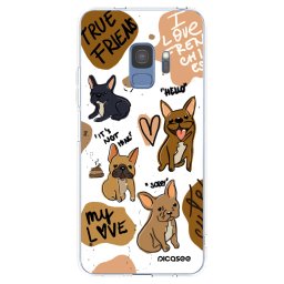 Átlátszó szilikon tok az alábbi mobiltelefonokra Samsung Galaxy S9 G960F - Frenchies