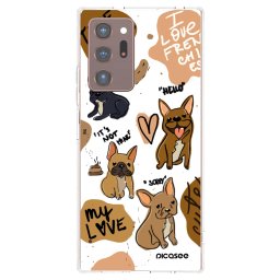 Átlátszó szilikon tok az alábbi mobiltelefonokra Samsung Galaxy Note 20 Ultra - Frenchies