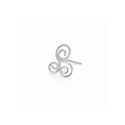 Triskelion orrpiercing, 18 karátos fehér arany