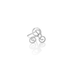 Triskelion köves orrpiercing, 18 karátos fehér arany