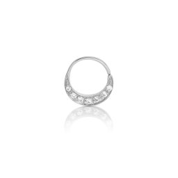 Septum Zirconi köves orrpiercing 18 karátos fehér arany