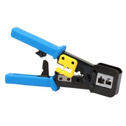 Univerzális Pass-Through (átmenő) krimpelő fogó - RJ45 (8P8C), RJ12 (6P6C), RJ11 (6P4C)
