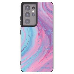 Fekete szilikon tok az alábbi mobiltelefonokra Samsung Galaxy S21 Ultra 5G G998B - Pink liquid