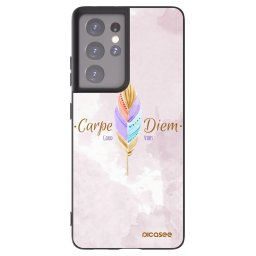 Fekete szilikon tok az alábbi mobiltelefonokra Samsung Galaxy S21 Ultra 5G G998B - Carpe Diem