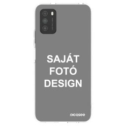 Átlátszó szilikon tok az alábbi mobiltelefonokra Xiaomi Poco M3 - Saját fotó/motívum
