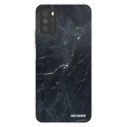 Átlátszó szilikon tok az alábbi mobiltelefonokra Xiaomi Poco M3 - Black marble