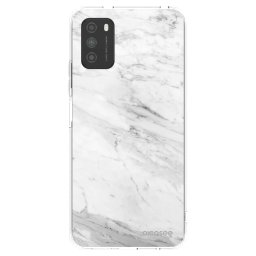 Átlátszó szilikon tok az alábbi mobiltelefonokra Xiaomi Poco M3 - White marble