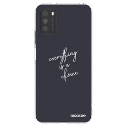 Átlátszó szilikon tok az alábbi mobiltelefonokra Xiaomi Poco M3 - Everything is a choice
