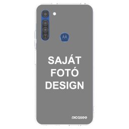 Átlátszó szilikon tok az alábbi mobiltelefonokra Motorola Moto G8 - Saját fotó/motívum