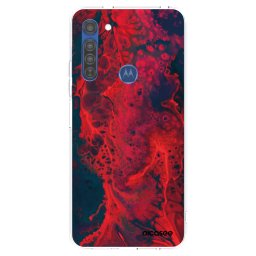 Átlátszó szilikon tok az alábbi mobiltelefonokra Motorola Moto G8 - Organic red