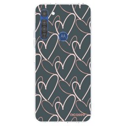 Átlátszó szilikon tok az alábbi mobiltelefonokra Motorola Moto G8 - Lots of love