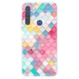 Átlátszó szilikon tok az alábbi mobiltelefonokra Motorola Moto G8 - Colorful roof