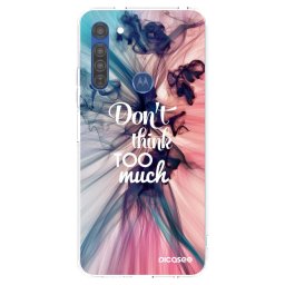 Átlátszó szilikon tok az alábbi mobiltelefonokra Motorola Moto G8 - Don't think TOO much