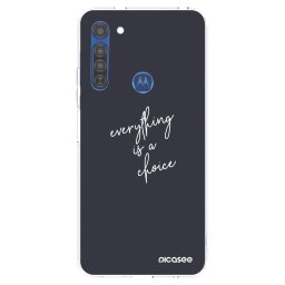 Átlátszó szilikon tok az alábbi mobiltelefonokra Motorola Moto G8 - Everything is a choice