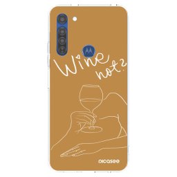 Átlátszó szilikon tok az alábbi mobiltelefonokra Motorola Moto G8 - Wine not