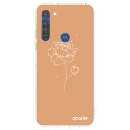 Átlátszó szilikon tok az alábbi mobiltelefonokra Motorola Moto G8 - Peonies