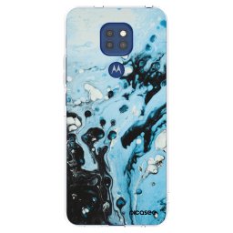 Átlátszó szilikon tok az alábbi mobiltelefonokra Motorola Moto G9 Play - Organic blue