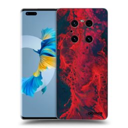Átlátszó szilikon tok az alábbi mobiltelefonokra Huawei Mate 40 Pro - Organic red