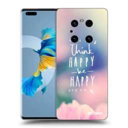 Átlátszó szilikon tok az alábbi mobiltelefonokra Huawei Mate 40 Pro - Think happy be happy