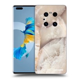 Átlátszó szilikon tok az alábbi mobiltelefonokra Huawei Mate 40 Pro - Cream marble