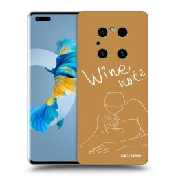 Átlátszó szilikon tok az alábbi mobiltelefonokra Huawei Mate 40 Pro - Wine not