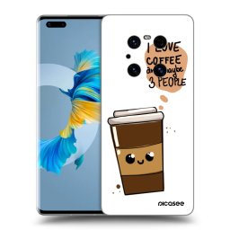 Átlátszó szilikon tok az alábbi mobiltelefonokra Huawei Mate 40 Pro - Cute coffee