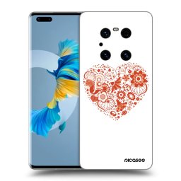 Átlátszó szilikon tok az alábbi mobiltelefonokra Huawei Mate 40 Pro - Big heart