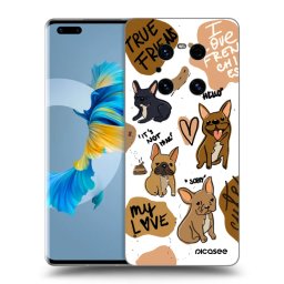 Átlátszó szilikon tok az alábbi mobiltelefonokra Huawei Mate 40 Pro - Frenchies
