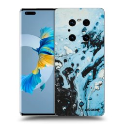 Átlátszó szilikon tok az alábbi mobiltelefonokra Huawei Mate 40 Pro - Organic blue