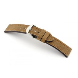 RIOS Virginia canvas óraszíj, mézbarna, 22/22mm
