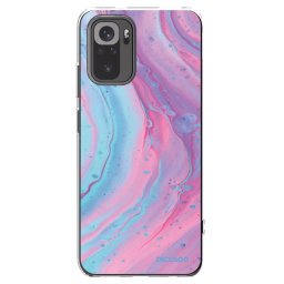 Átlátszó szilikon tok az alábbi mobiltelefonokra Xiaomi Redmi Note 10 - Pink liquid