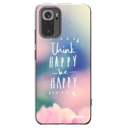 Átlátszó szilikon tok az alábbi mobiltelefonokra Xiaomi Redmi Note 10 - Think happy be happy