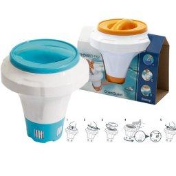 Bestway úszó vegyszeradagoló NAGYMÉRETŰ, beépített vegyszerfogóval 58474