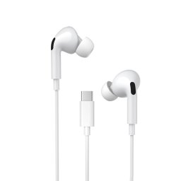 WK Design Y31 fülhallgató USB Type C csatlakozóval, távirányítóval (fehér)