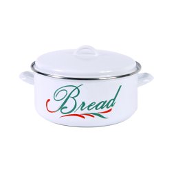 Ema-Lion Lábas fedővel 30 cm Bread felirattal zománcozott 512030001