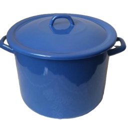 Fazék fedővel 13 liter kék zománcozott 12+39/28