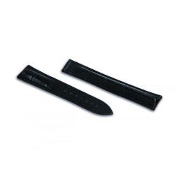 RIOS Master Omega bőr óraszíj, fekete, 20/18mm